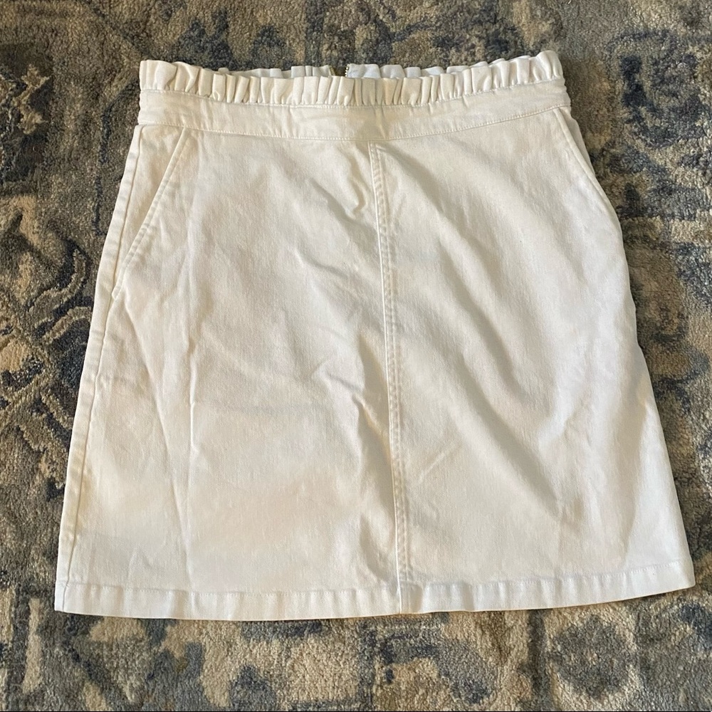 Draper James White Jean skirt